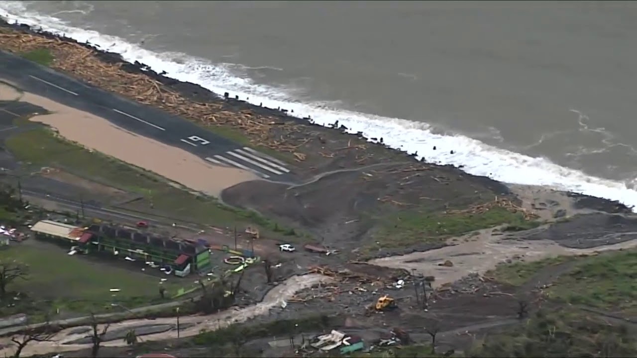 Aerial Footage Shows Hurricane Maria Damage in Dominica