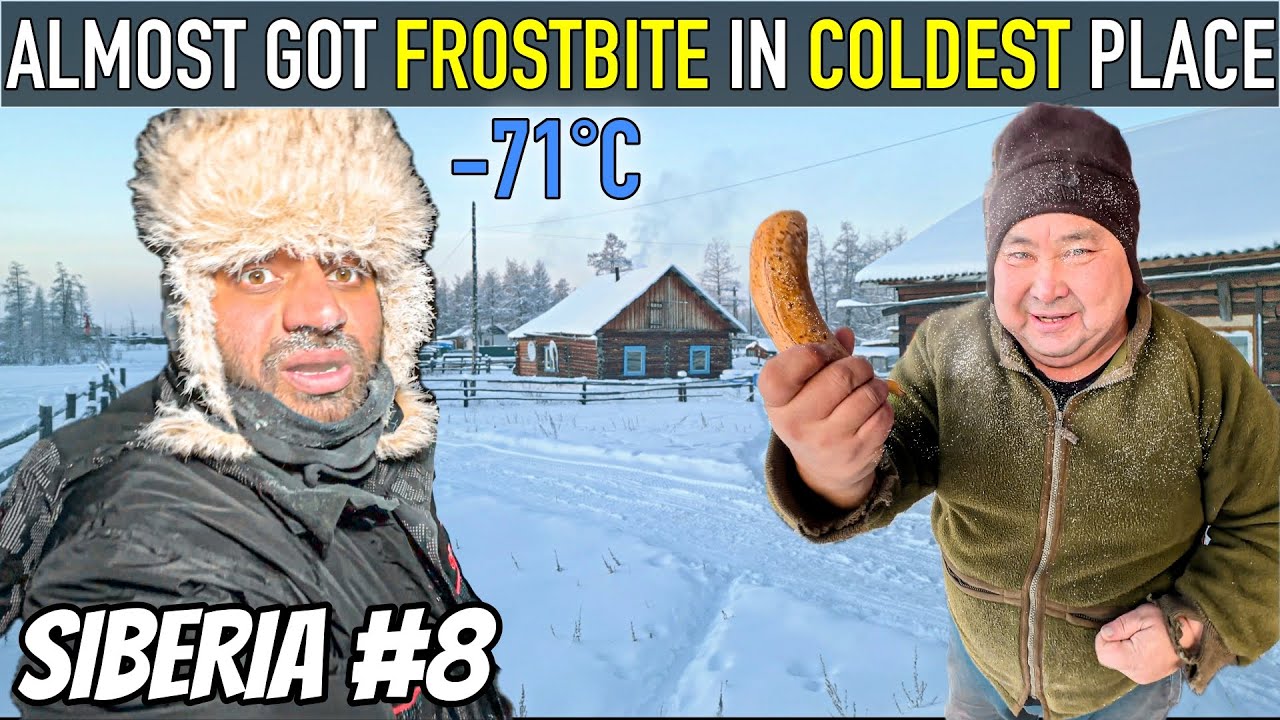 ALMOST GOT FROSTBITE in COLDEST PLACE, OYMYAKON - EXTREME WINTERS -71°C
