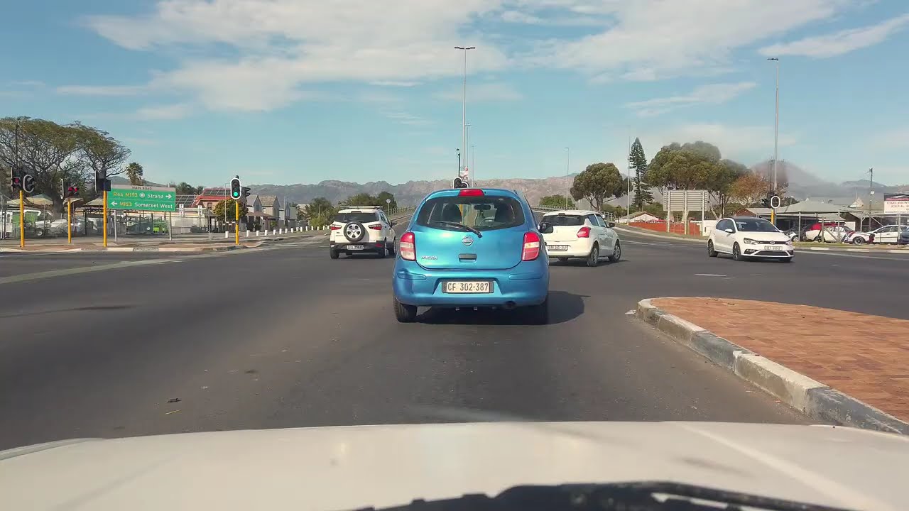 Drive from Stellenbosch  to Strand beach front