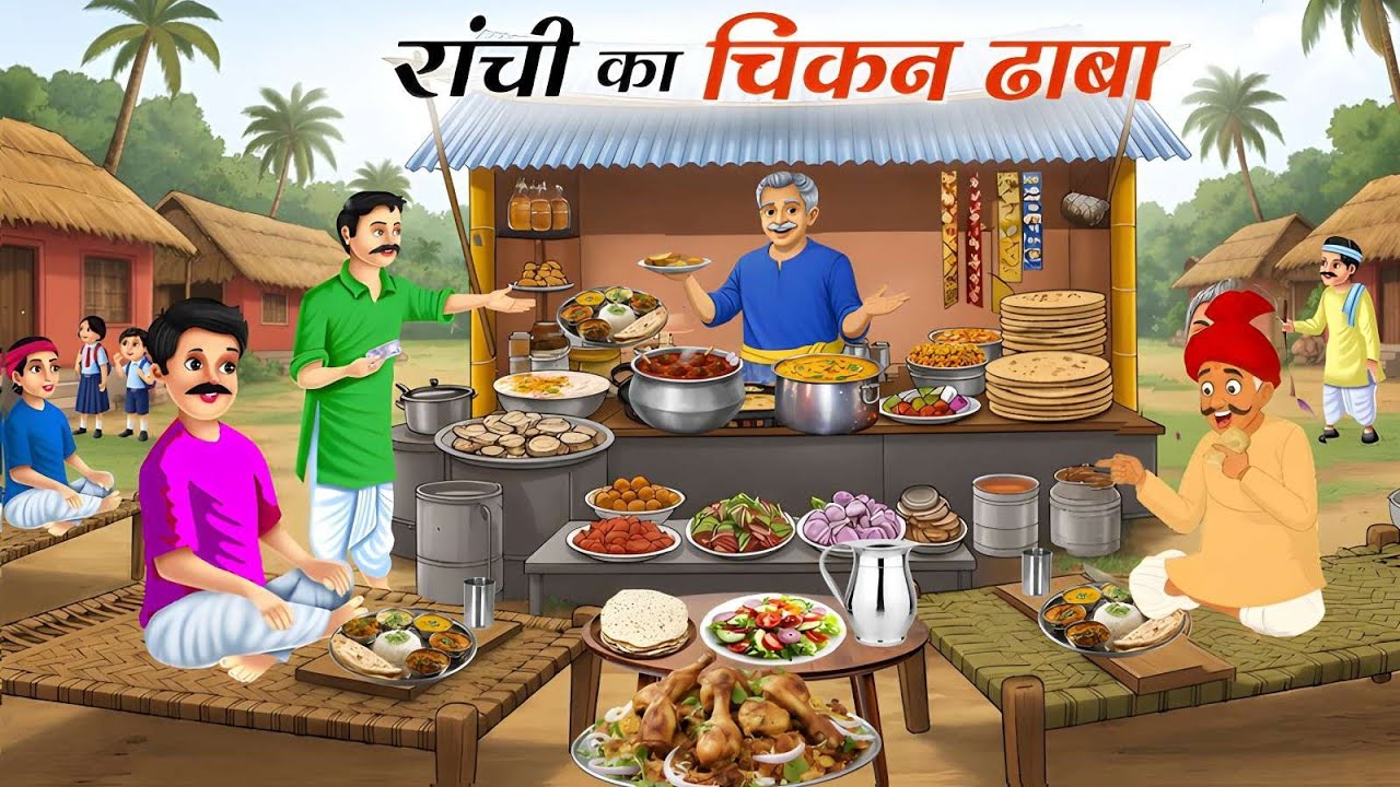 गाँव का ढाबा | GAON KA DHABA | HINDI KAHANIYA | CARTOON STORY | HINDI STORIES