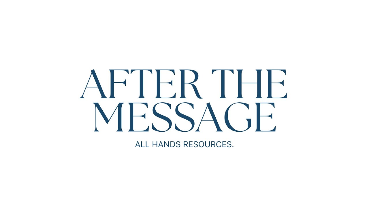 After The Message | Tithing and Generosity
