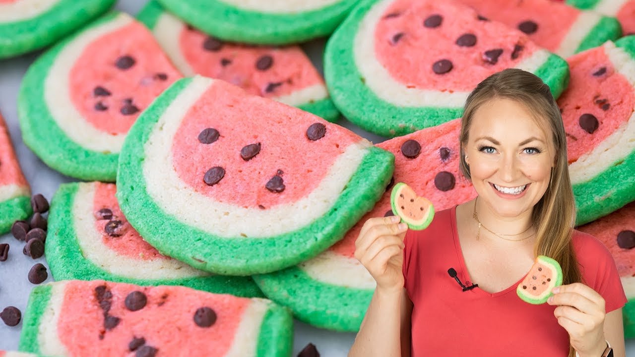 A Super Cute, Summer Version of Sugar Cookies: Watermelon Sugar Cookies
