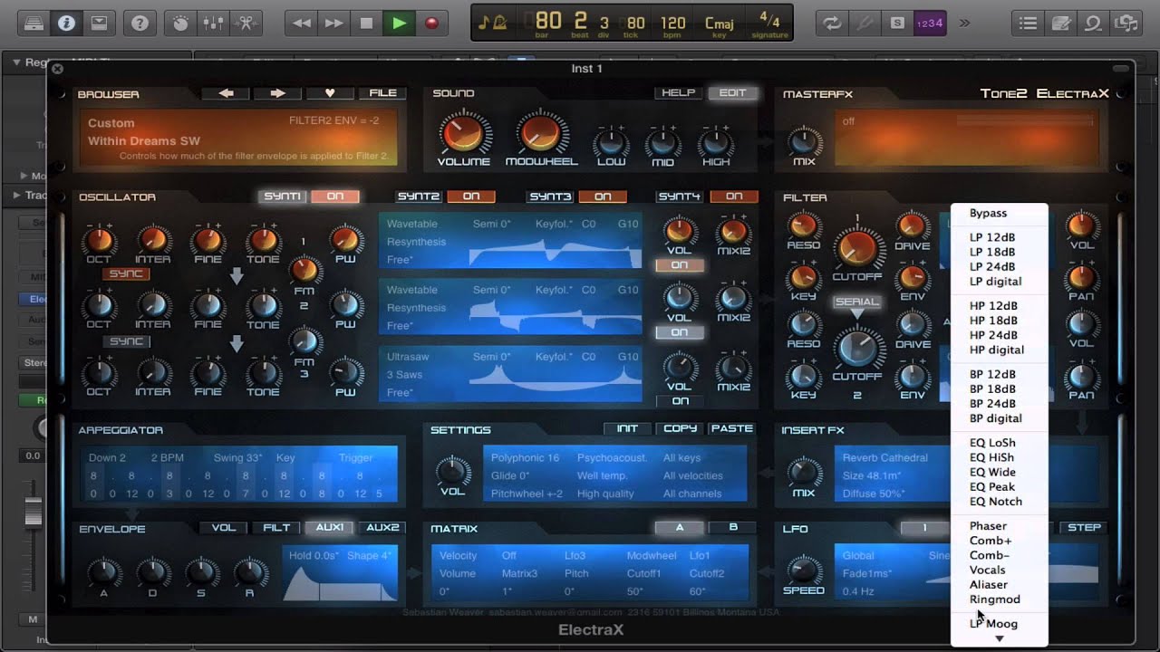 Tone 2 Electrax: Arpeggiator/Chordgate