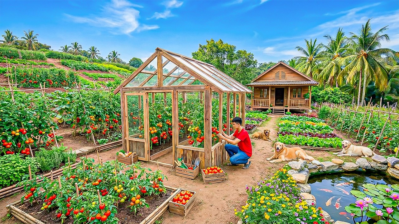 Living Off-Grid: Orphan Boy Building a Tomato Garden After a Flood Destroyed His Farm