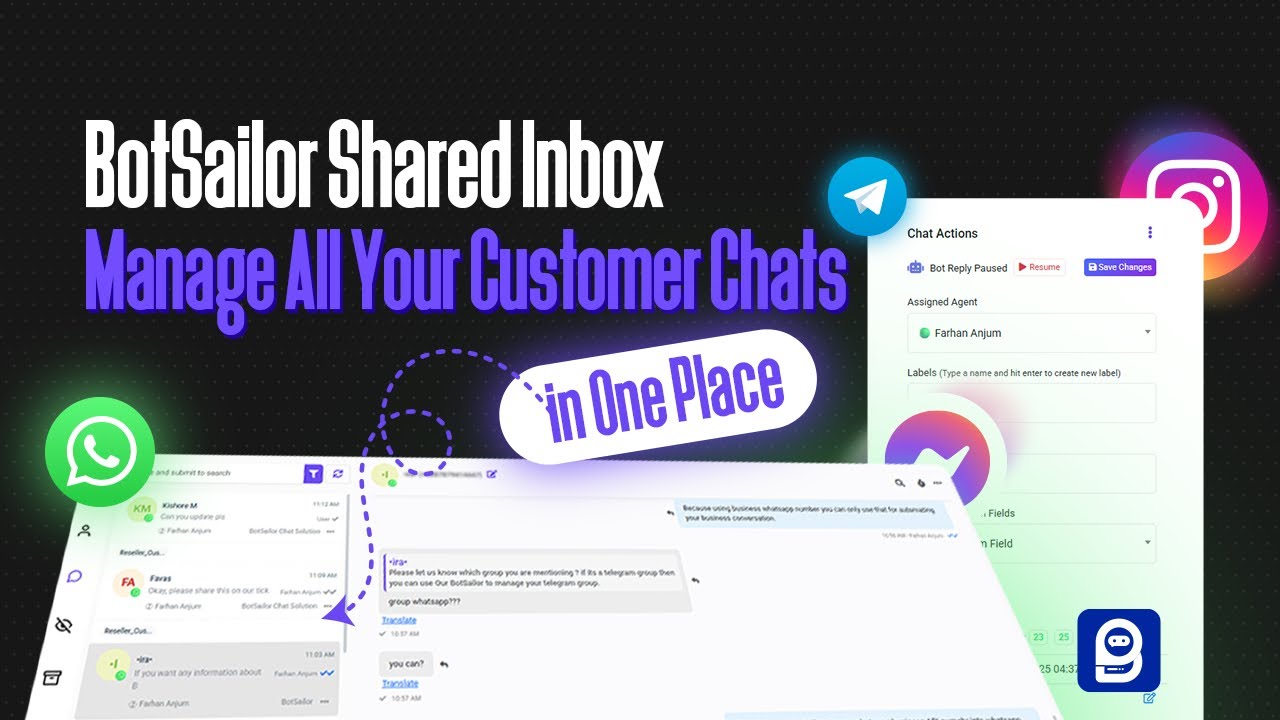 Introducing BotSailor Shared Inbox: Manage All Your Customer Chats in One Place!