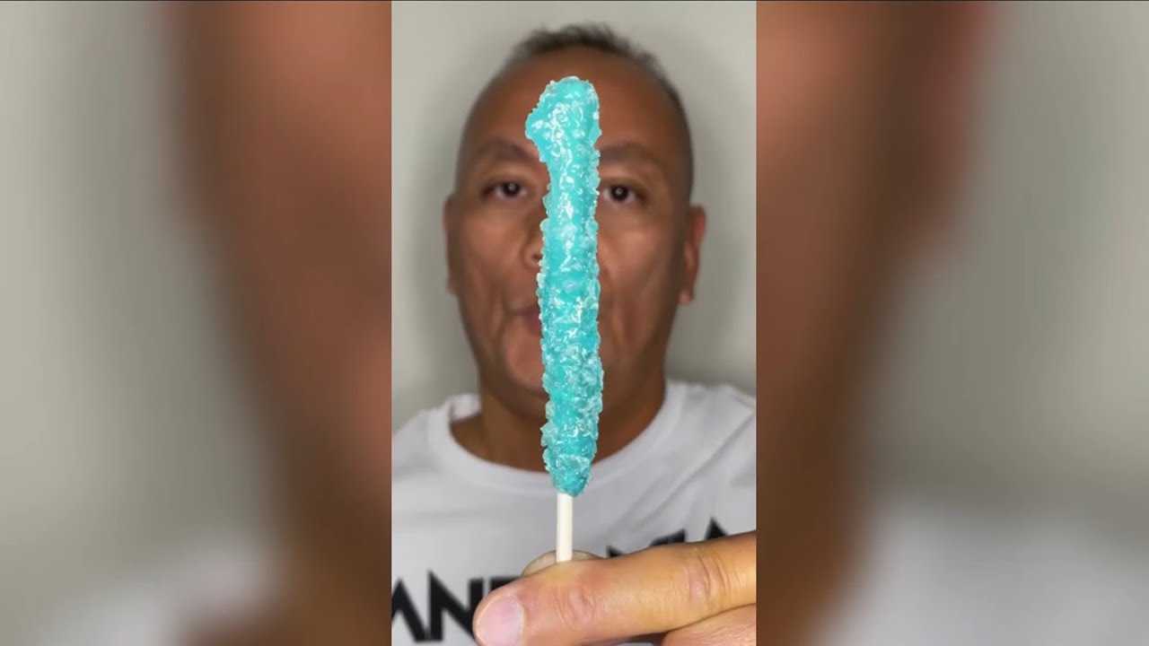👂ASMR COASTAL BAY ROCK CANDY BLUE RASPBERRY FLAVOR EATING SOUNDS👂ORIGINAL LENGTH👂