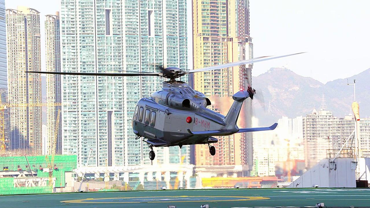 4K - Canon XF400 Footage, Agusta Westland AW139 Helicopter TakeOff