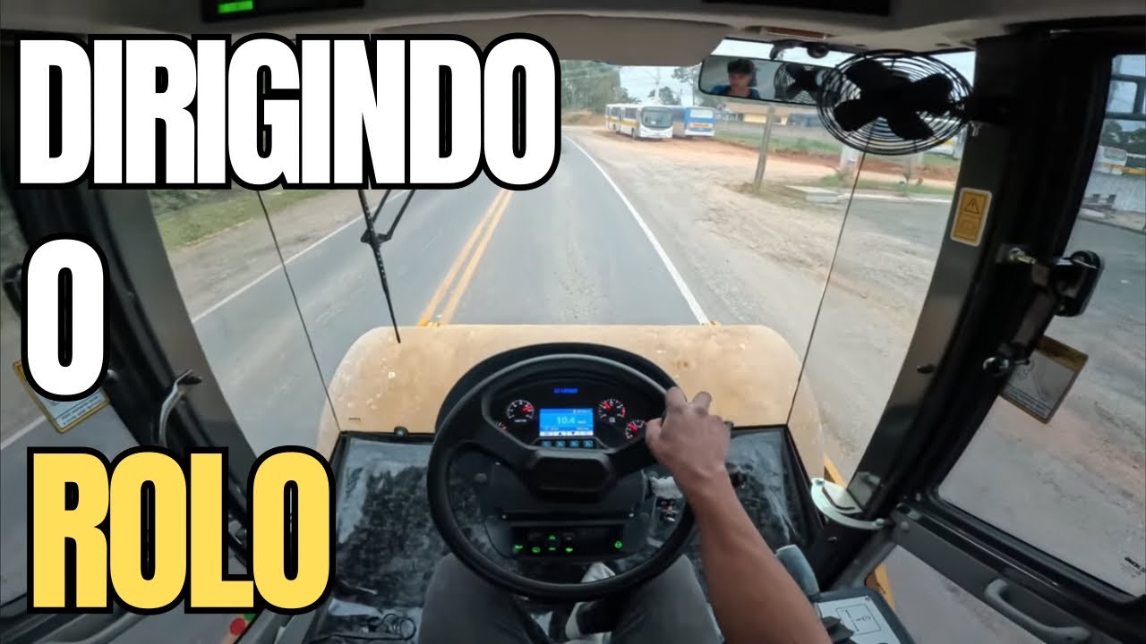 PILOTEI O ROLO COMPACTADOR ATÉ A OBRA