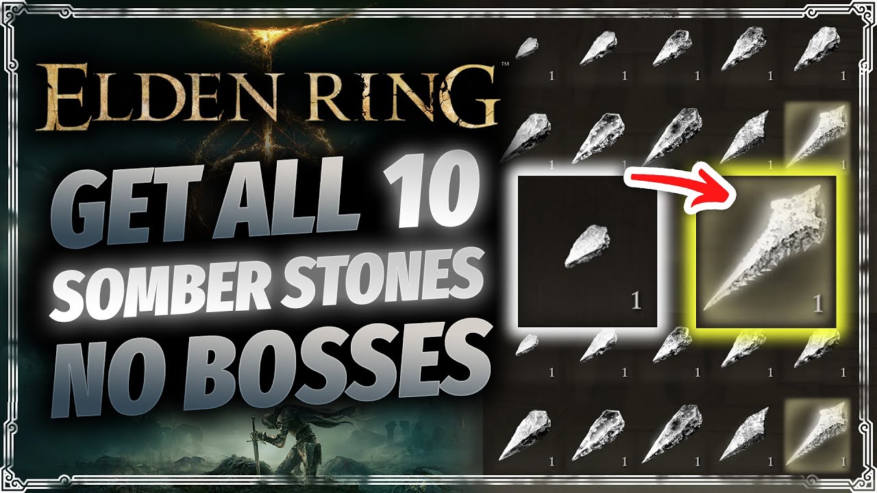 Elden Ring - Get ALL 10 Somber Smithing Stones Early! No Bosses! (NEW)