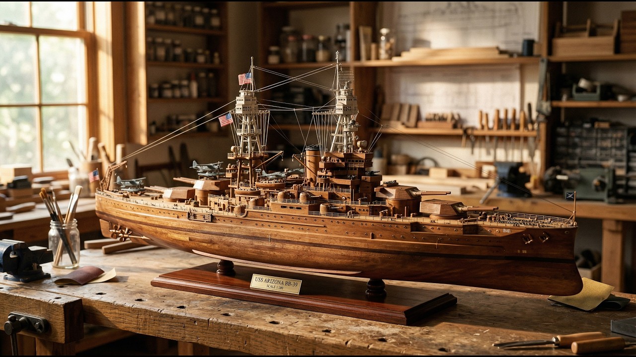 Building a Modern Aircraft Carrier Model from Wood and Plastic