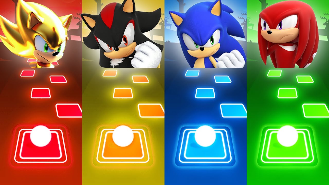 Sonic The Hedgehog 🔴 Knuckles 🔴 Shadow 🔴 Amy Rose | Tiles Hop EDM Rush | Coffin Dance