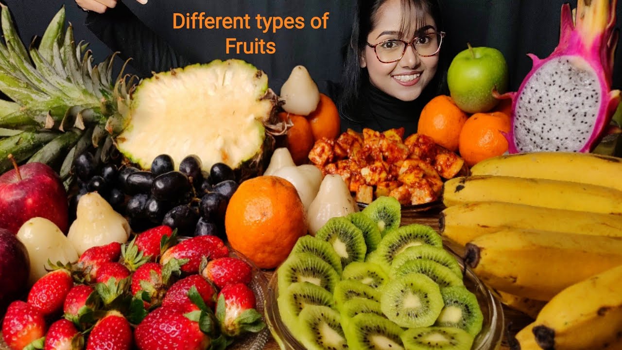 Eating Different types of Fresh Fruits | Big bites | Asmr Eating | Mukbang | Crunchy Eating Sound