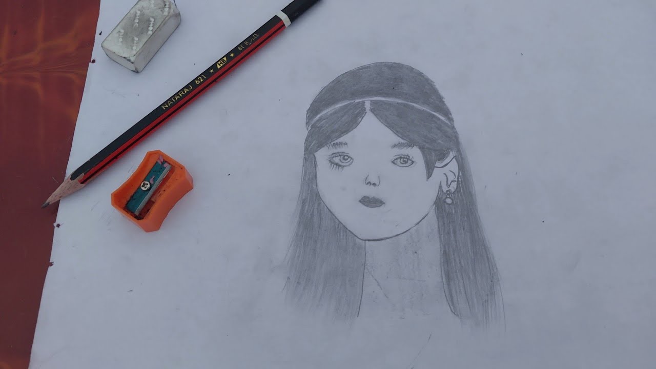 Drawing A Beautiful Lady 😍