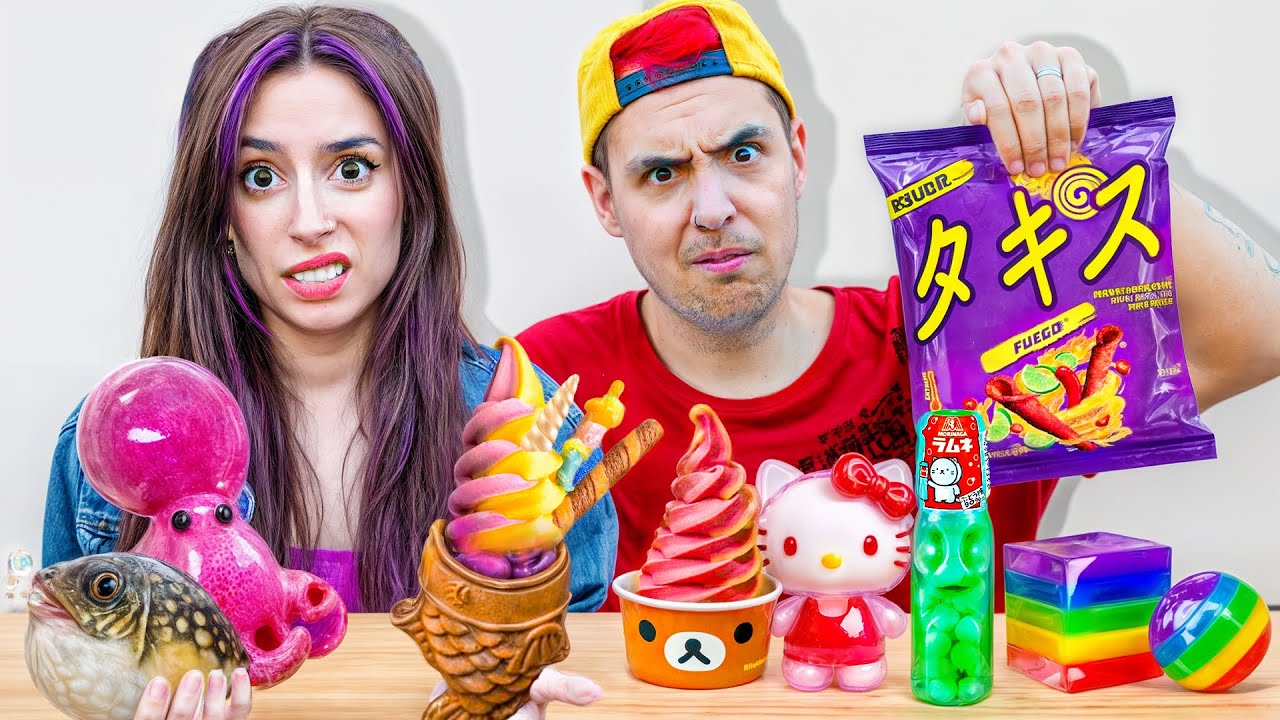 PROBANDO DULCES JAPONESES MUY RAROS CON LYNA