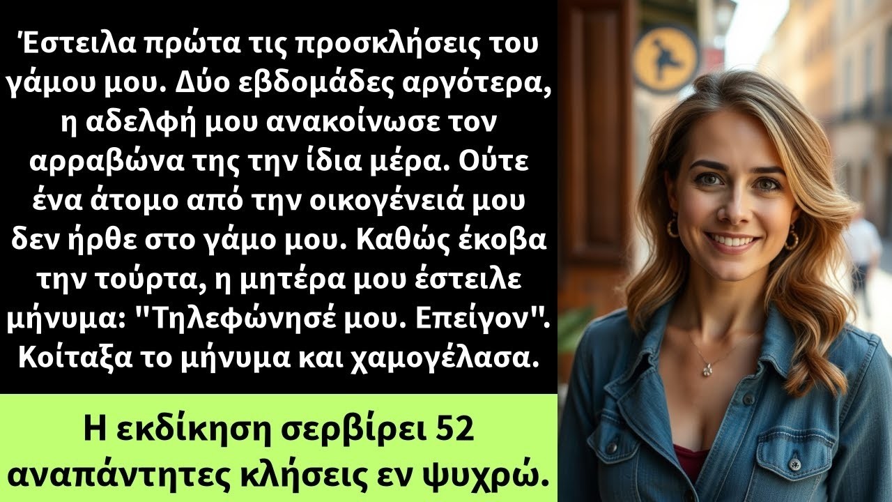 Έστειλα πρώτα τις προσκλήσεις του γάμου μου  Δύο εβδομάδες αργότερα, η αδελφή μου ανακοίνωσε τον
