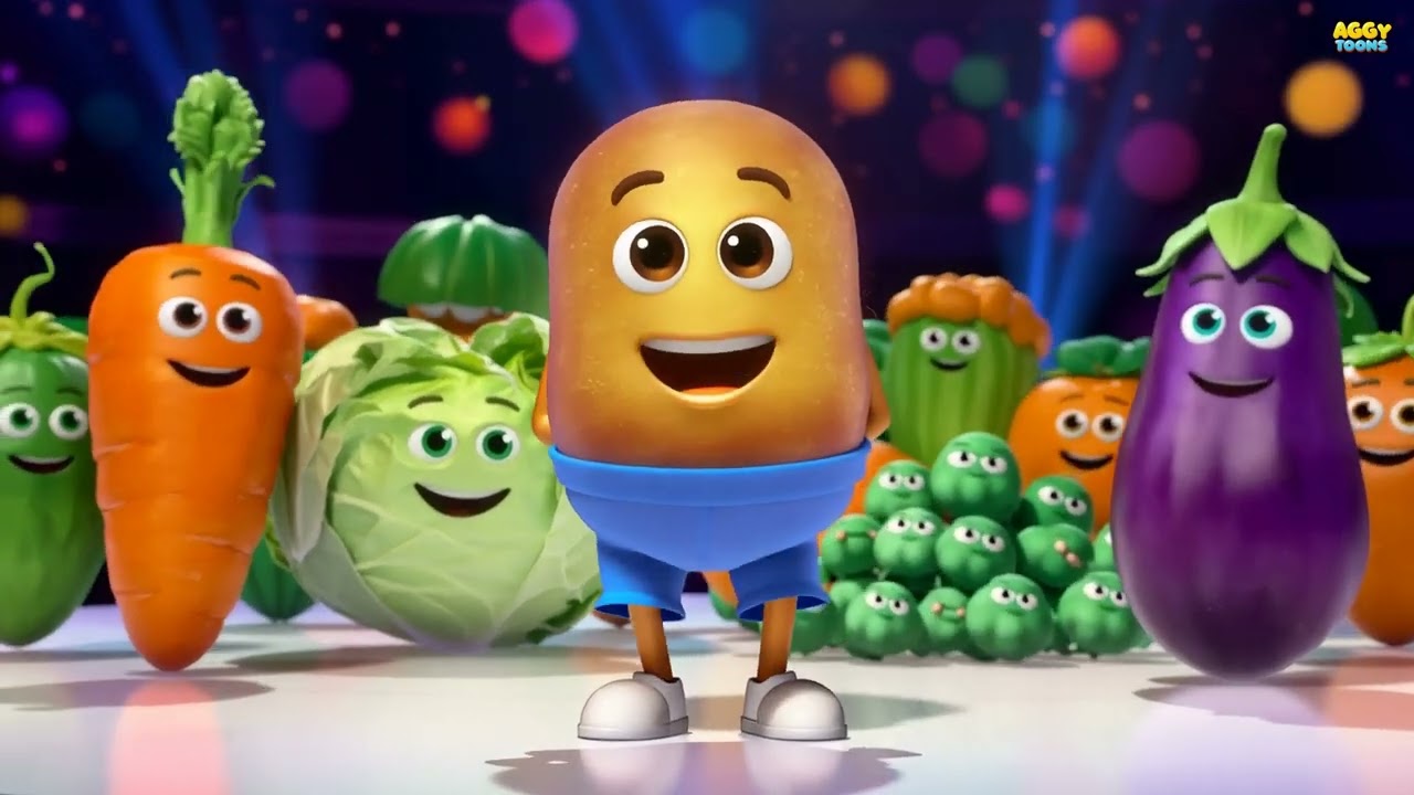 Aloo Kachaloo | Funny Vegetable Song | Hindi Rhymes for Children | Aggy Toons #cartoon #kidssong