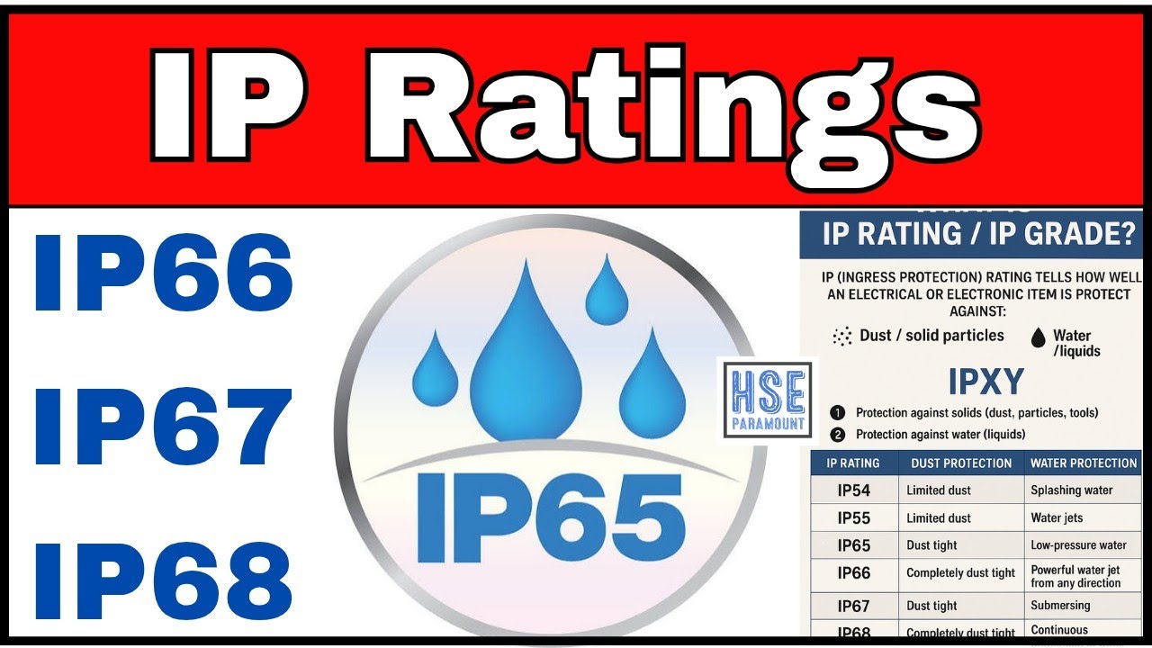 IP Rating Explained | IP65 vs IP66 vs IP67 | Dustproof & Waterproof Meaning #hseparamount #iprating