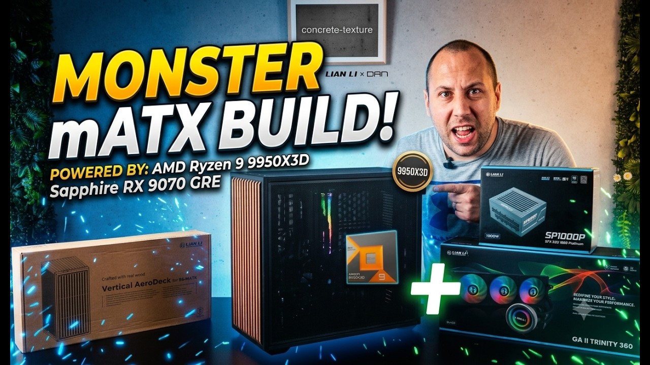 Building the Lian Li B4 Compact Gaming PC! (Ryzen 9 9950X3D + RX 9070 GRE)