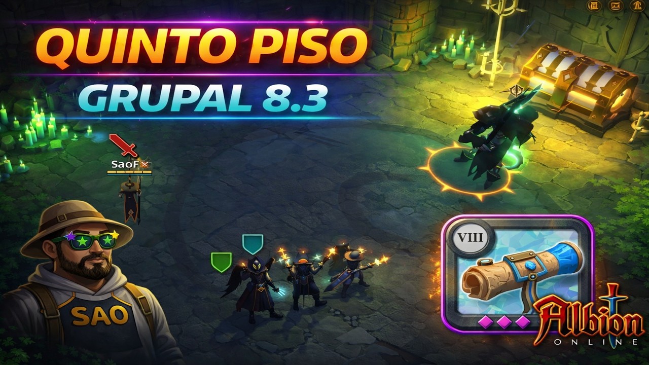 QUINTO PISO de Mazmorra Grupal 8.3 COFRE DORADO de MUERTOS VIVIENTES #albiononline