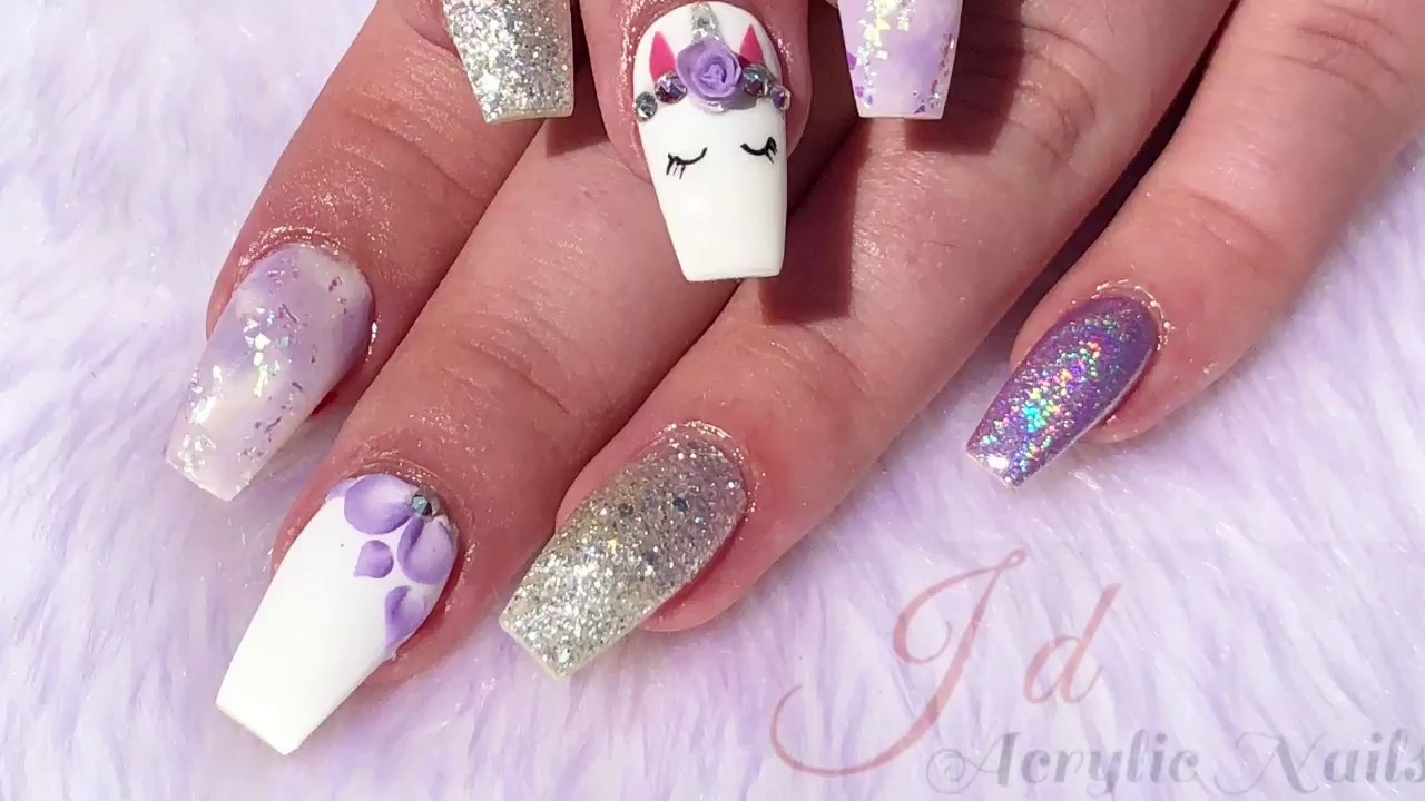 Acrylic nails | Unicorn Sparkle 🦄🦄🦄