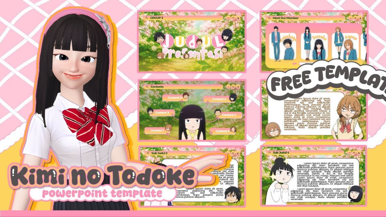 Anime Powerpoint // Template PPT // Kimi no Todoke, From Me to You Theme — Tutorial [FREE TEMPLATE] 