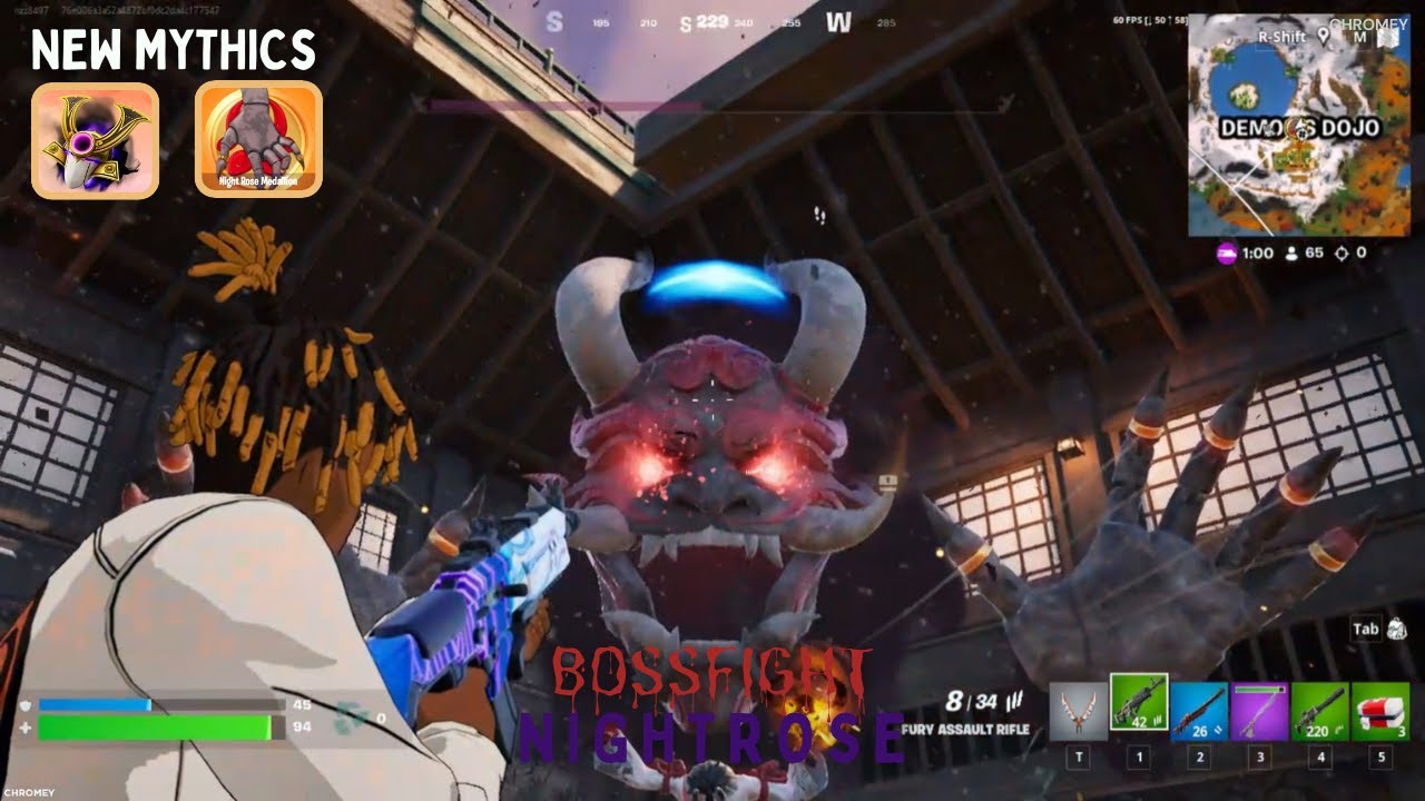 Night Rose Boss Fight | Fortnite | Epic Graphics