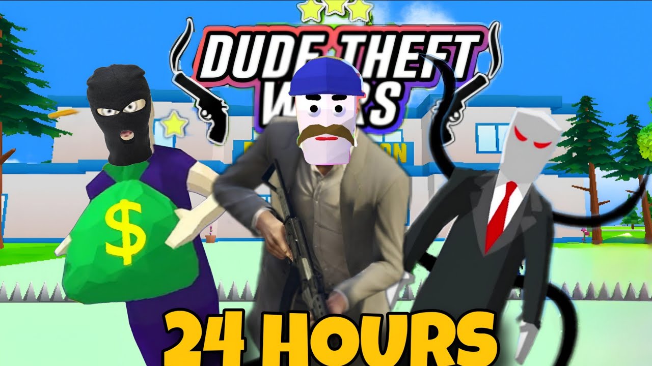 24 Hours Police Duty Challenge in Dude Theft War