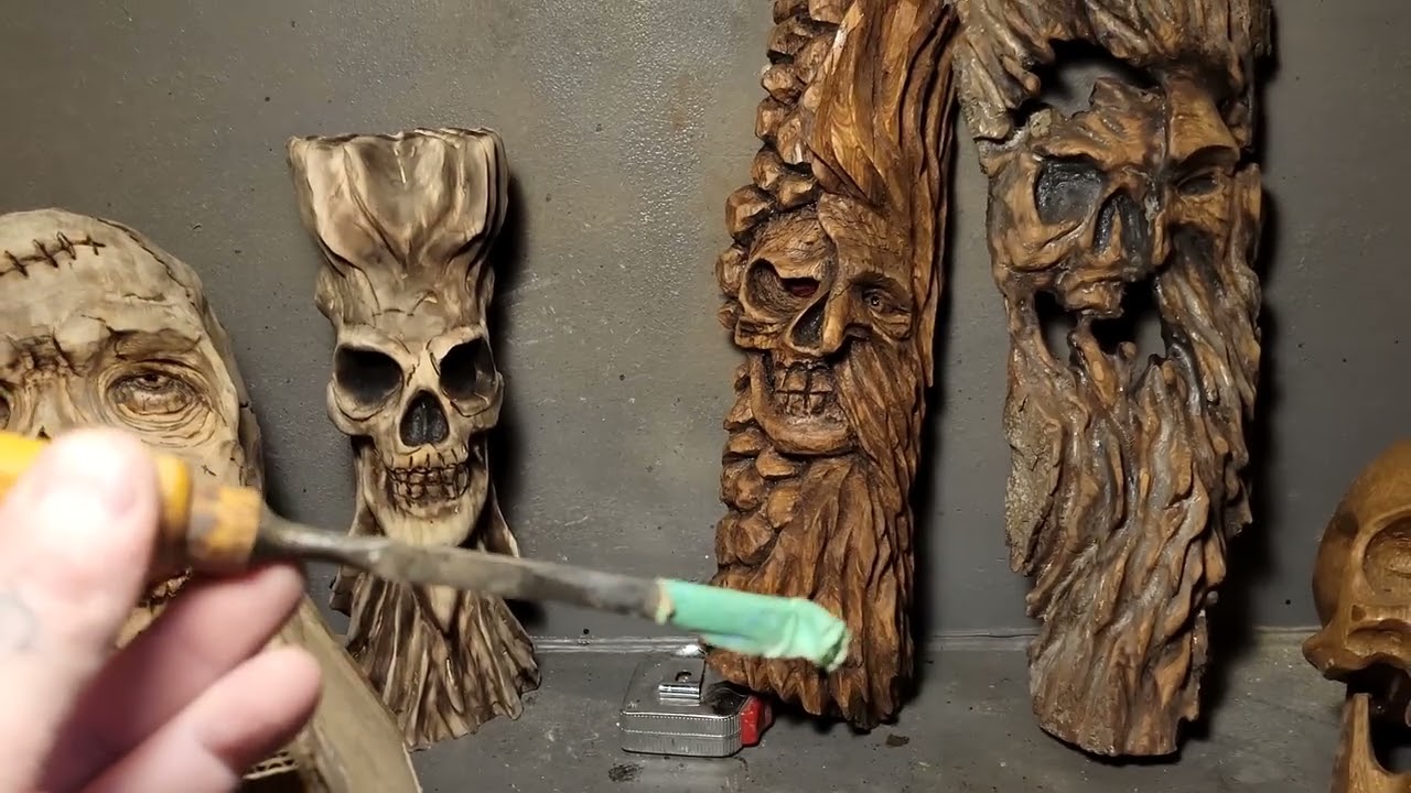 Dremel power carving skulls. 2022