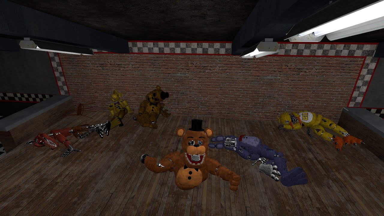 Gmod FNAF Randomness 2:How the withereds  got withered