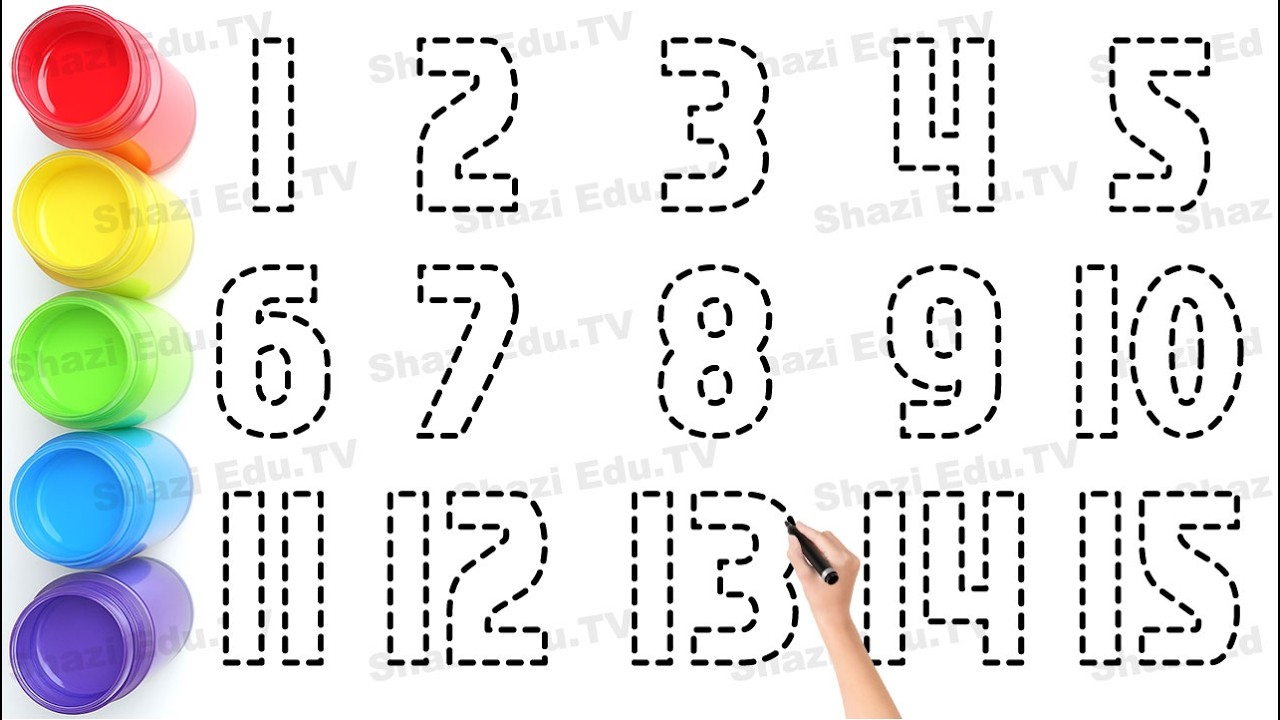 Learn Numbers 1 to 15 | Drawing and Coloring for Kids
