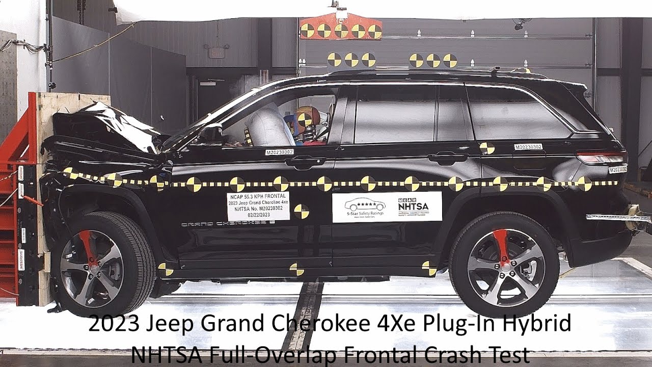 2022-2024 Jeep Grand Cherokee 4Xe Plug-In Hybrid NHTSA Full-Overlap Frontal Crash Test