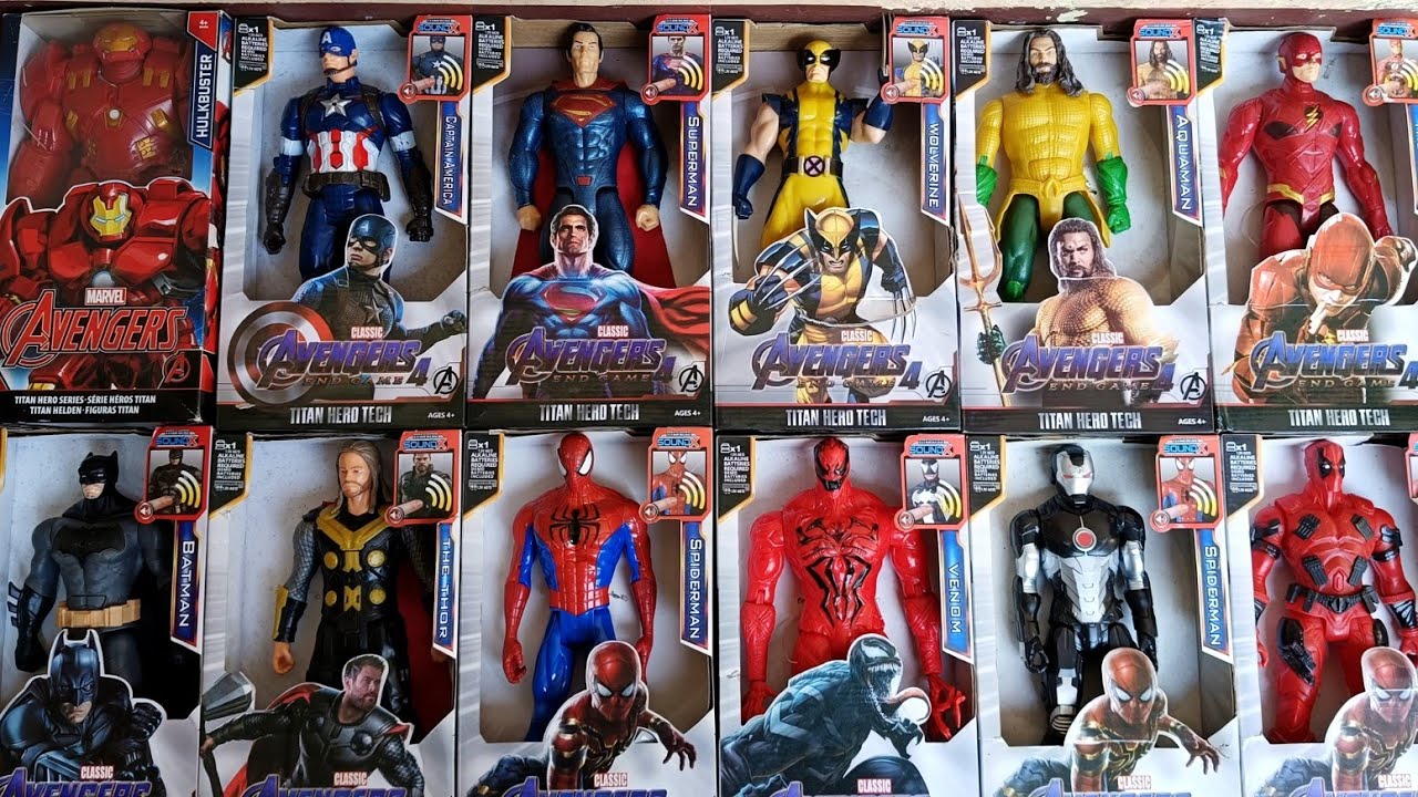 Avengers toys/action figures/unboxing/Cheap Price/SpiderMan,Hulk, Batman, joker/toys.Asmr.336