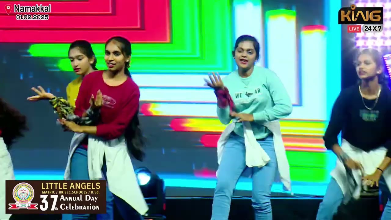 11th Girls Mixing Song Dance | Little Angles Educational Institutions 37th Annual Day Celebration