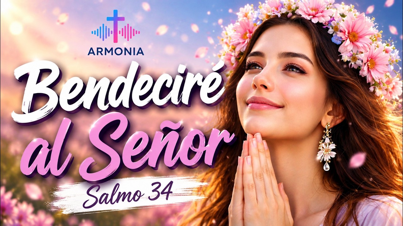 🙏 SALMO 34 CANTADO | Bendeciré al SEÑOR 🙌 | Alabanza que Eleva el Alma 🎵 (Lyrics/Letra)