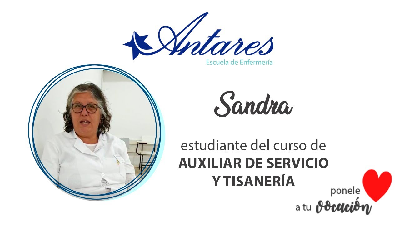 Testimonio de Sandra estudiante de Auxiliar de Servicio, Ayudante de Cocina y Tisaneria en Antares