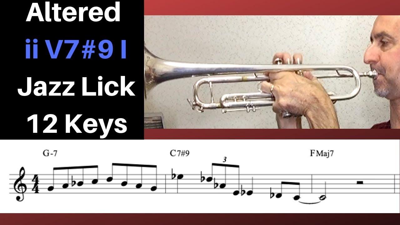 Altered ii V7#9 I Jazz Lick