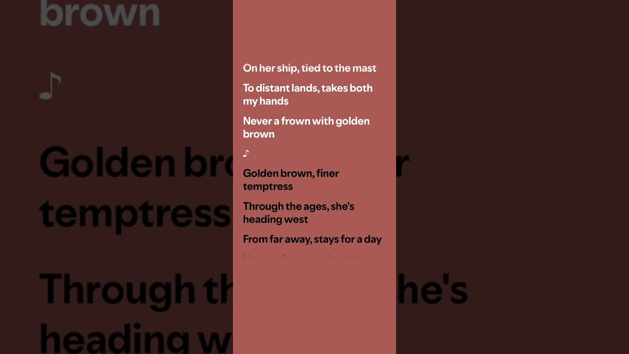 The Stranglers - Golden Brown -Slowed Down Version 