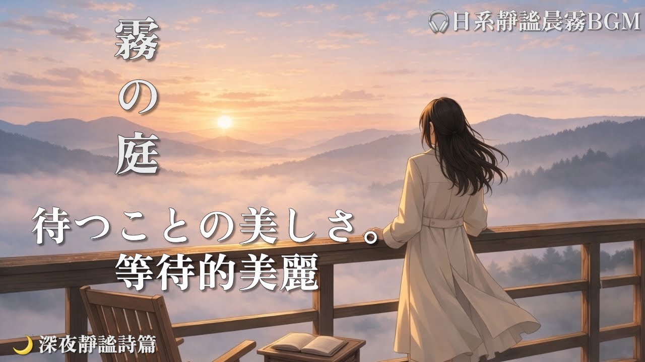 🌙日系晨霧獨白BGM《霧の庭 霧之庭》待つことの大切さ、霧の中で学んだ。 在霧中學會了，等待的意義。豎屏中字