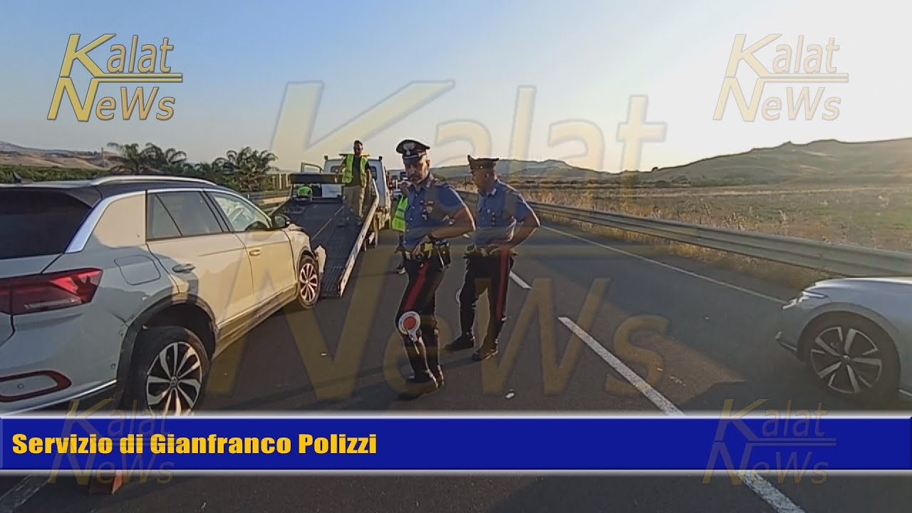 Mineo, incidente Km 38+800 Ss 417, Catania-Gela 4 feriti e 3 veicoli coinvolti. Rilievi carabinieri