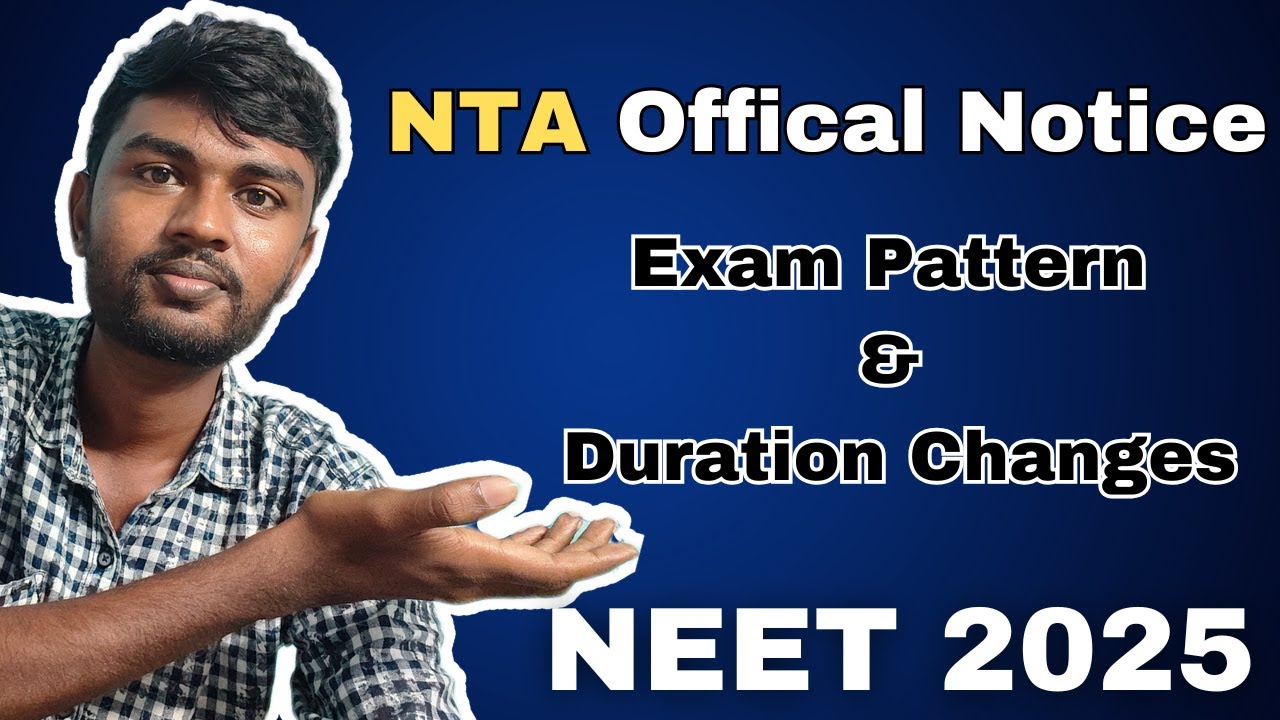 📢 NTA Official Announcement: Exam Pattern & Exam Duration Updates 📢