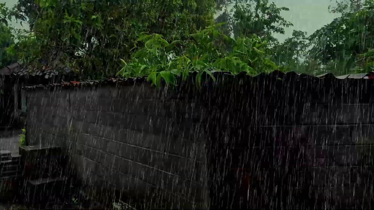 Bedtime Heavy Rain for Calm Sleep (10 Hours)