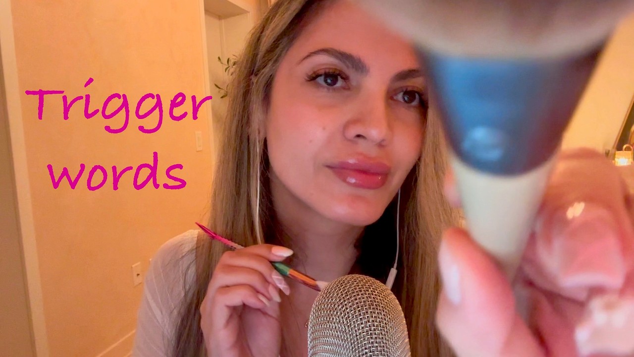 ASMR | Trigger Words(pluck & snip, coconut, scratch, stipple) ✨  Hand Movements #asmrtriggers
