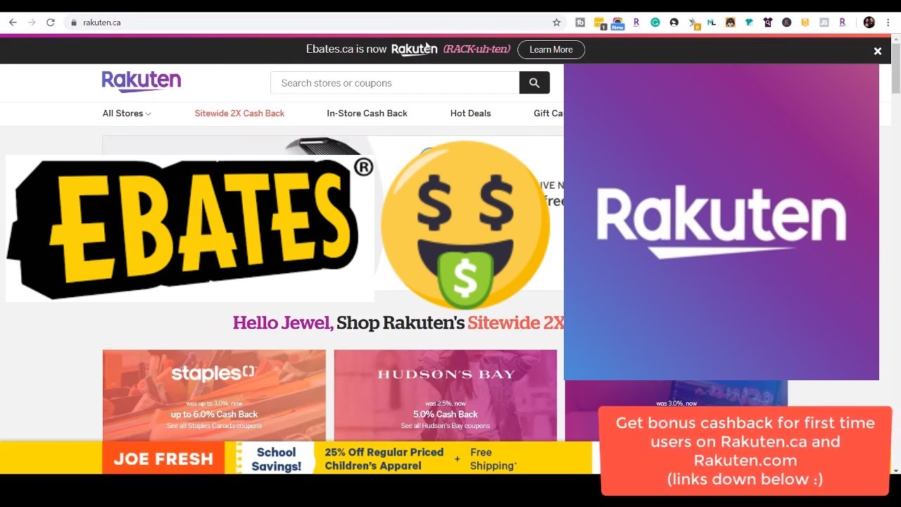Ebates is Now Rakuten: Earn Cash Back Site Rebranding