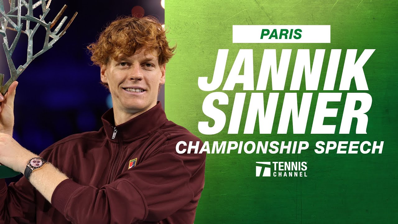 Jannik Sinner Champion Speech | 2025 Paris