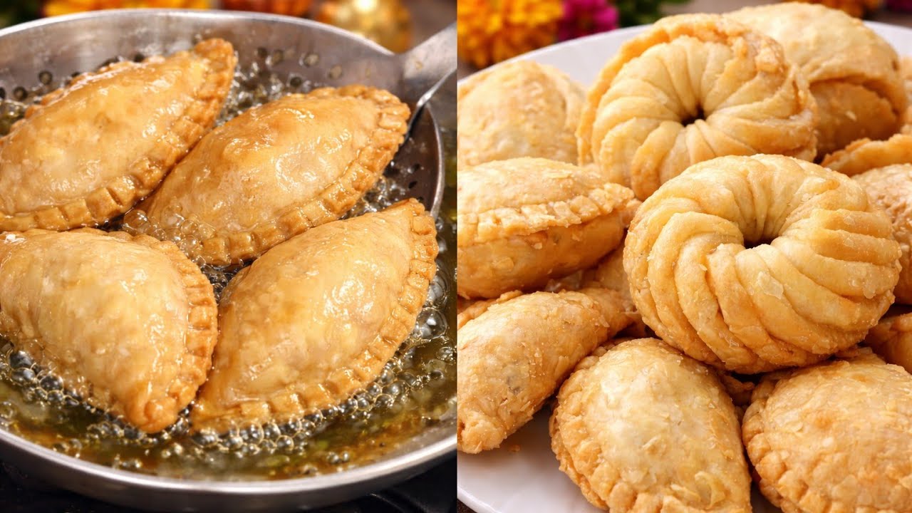 बिना फालतू मेहनत हलवाई जैसी 💯%खस्ता गुजिया गारंटी तलते समय एक भी नहीं फटेगी | KHASTA GUJIYA RECIPE
