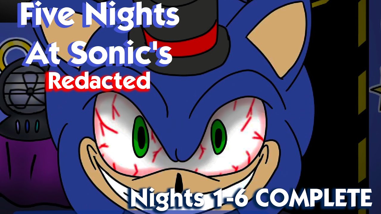 Five Nights At Sonic's Redacted | Nights 1-6 COMPLETE [FNAF Fan Games 2024]