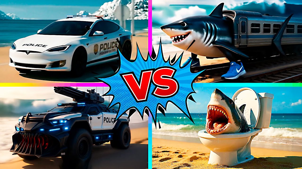 SIGMA BOY x BRAINROT POLICE CAR 🆚 TRAINS 🆚 BIG TRUCK 🆚 BRAINROT SKIBIDI TOILETS Tiles Hop EDM Rush!