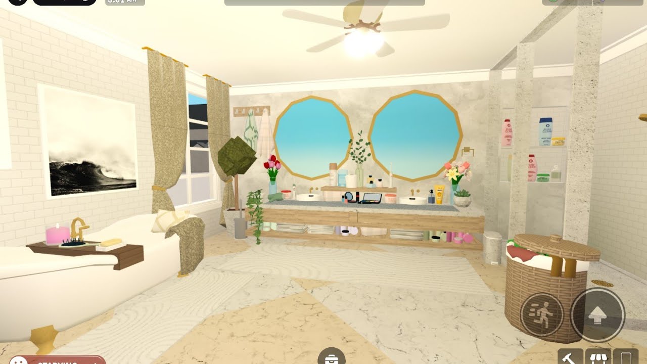 Luxury Custom Bathroom Build in Bloxburg