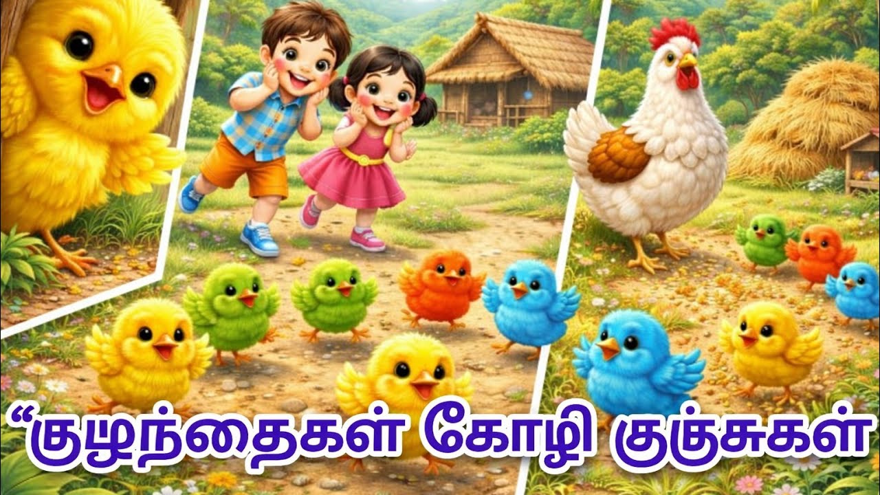 “குழந்தைகள் மற்றும் கோழி குஞ்சுகள் | Fun Village Dance Song”