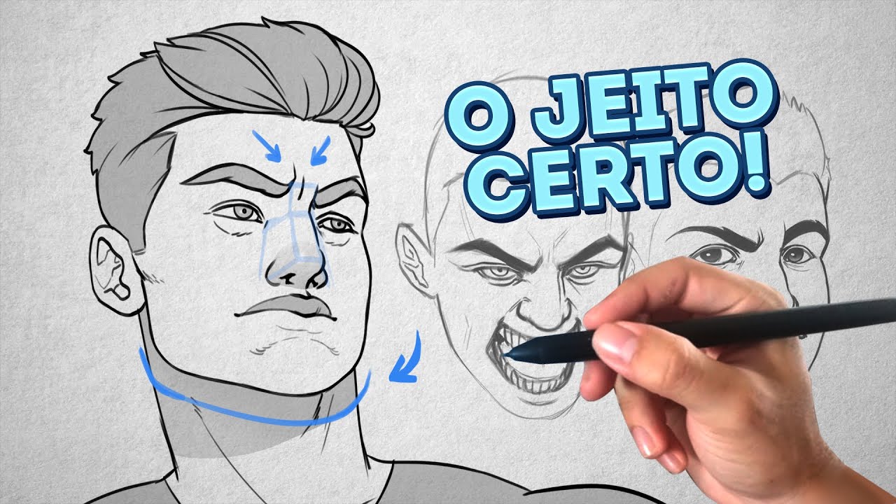 Desenhe ROSTOS desta FORMA e melhore seus DESENHOS